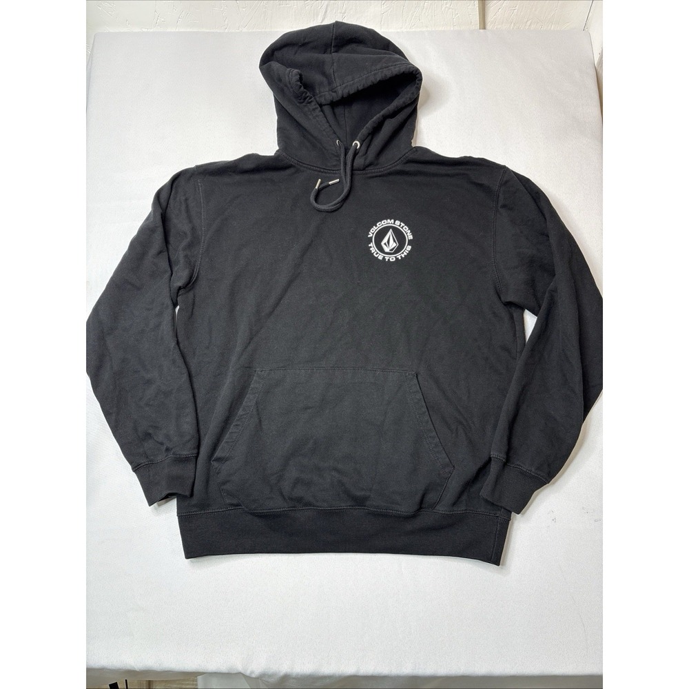 Volcom Stone Logo Pullover Hoodie Black Size L